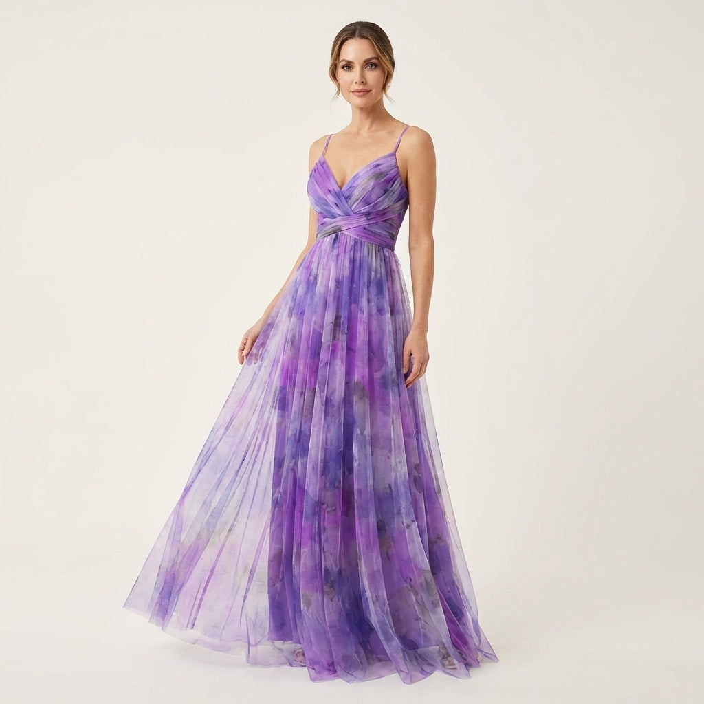 Giselle | Watercolor Maxi Dress