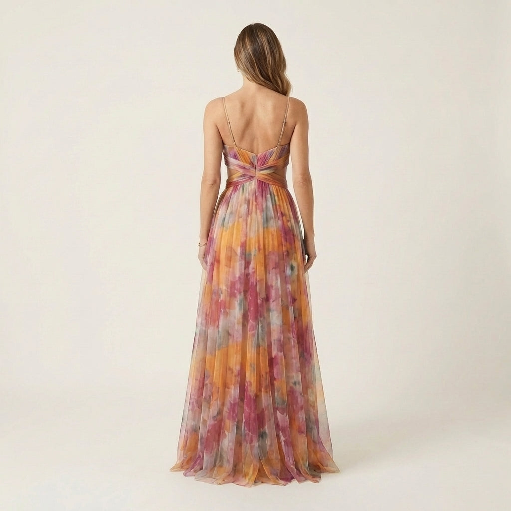 Giselle | Watercolor Maxi Dress