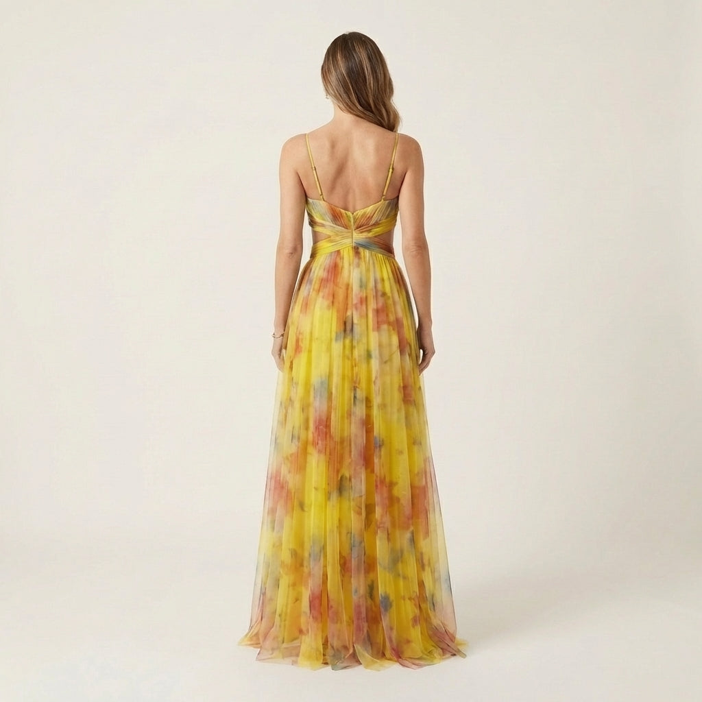 Giselle | Watercolor Maxi Dress