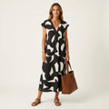 Janica | Abstract Print Maxi Dress