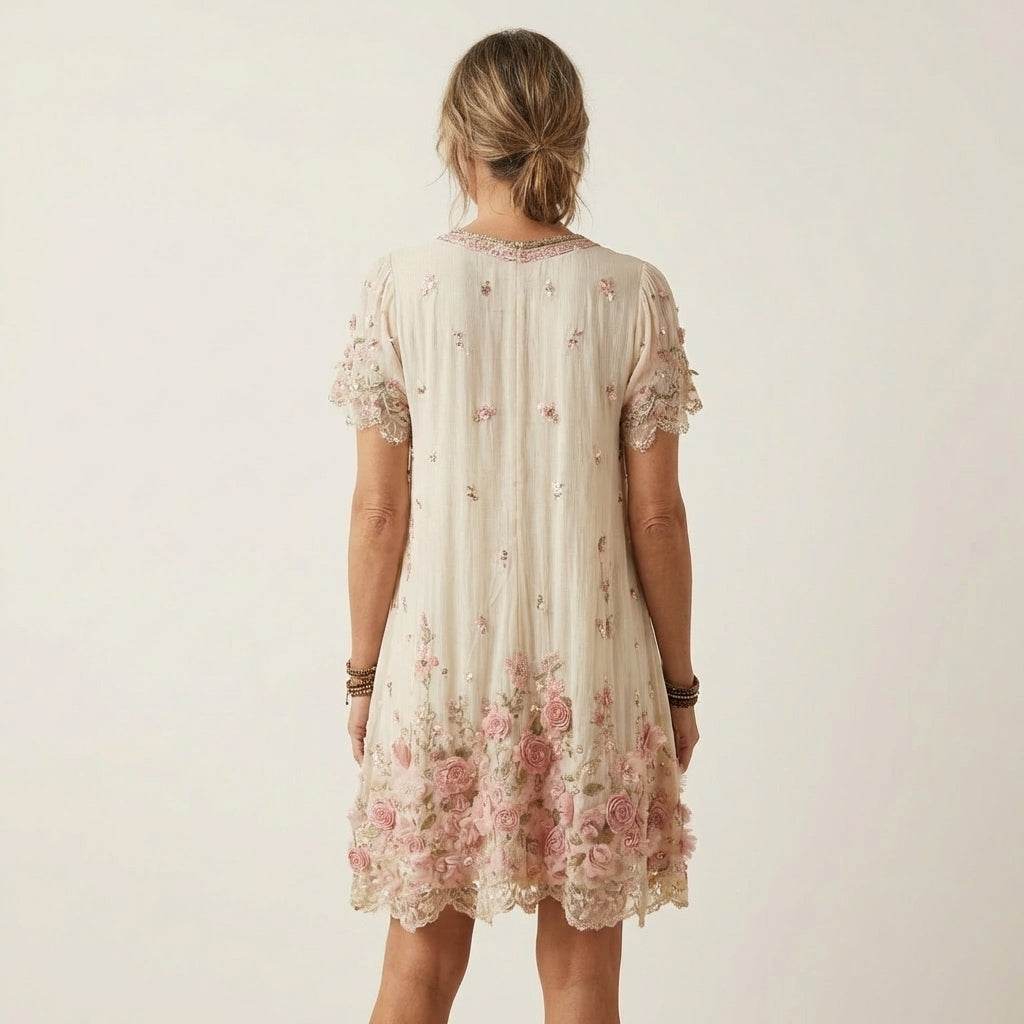 Odiliah | Floral Embroidery Dress