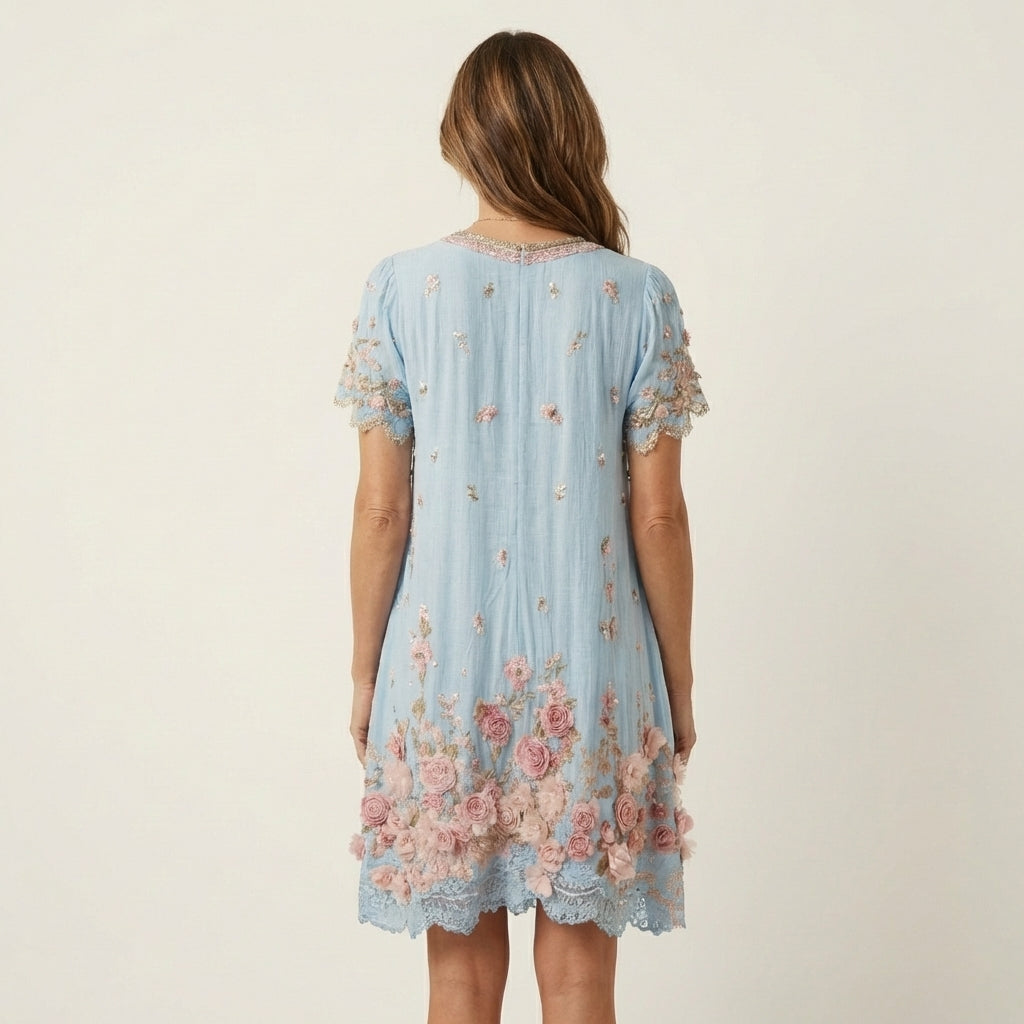 Odiliah | Floral Embroidery Dress