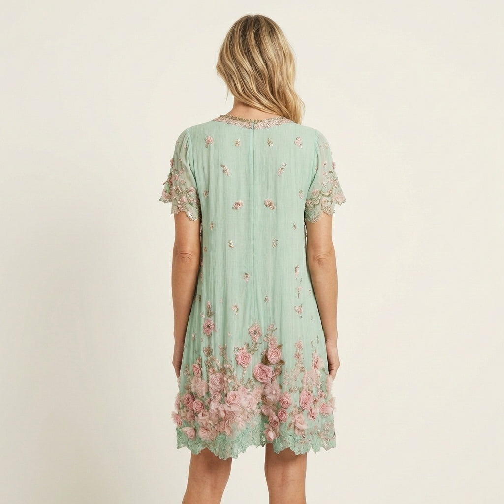 Odiliah | Floral Embroidery Dress