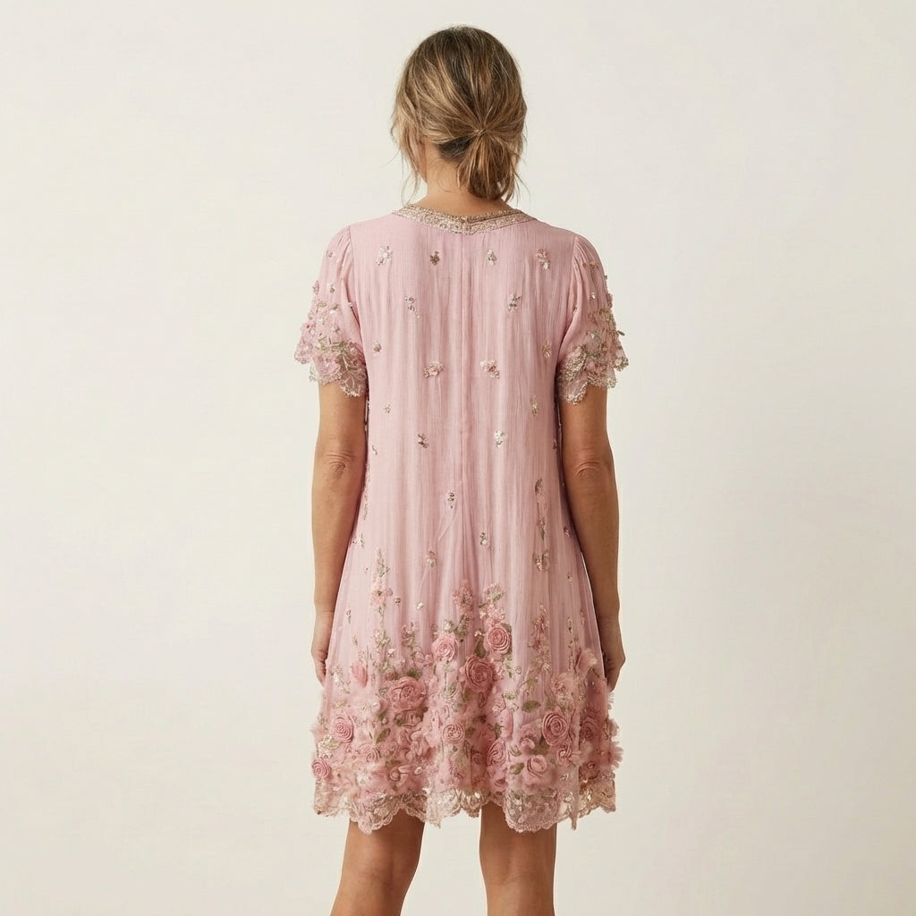 Odiliah | Floral Embroidery Dress