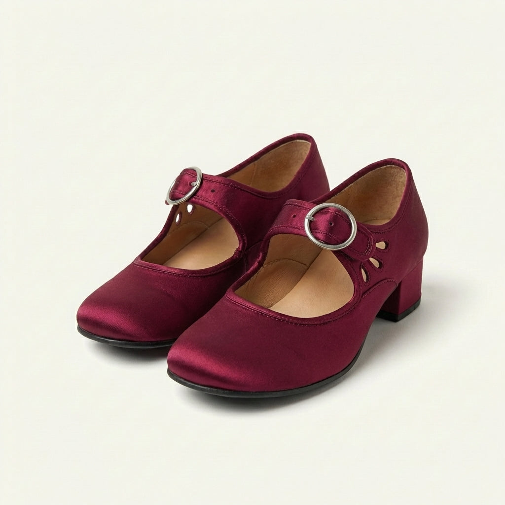 Gwen | Vegan Leather Mary Jane Block Heel