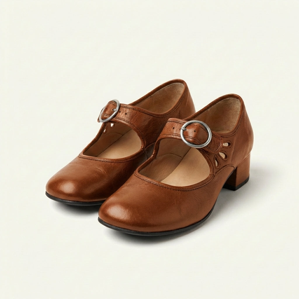 Gwen | Vegan Leather Mary Jane Block Heel