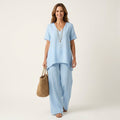 Libiana | V-Neck Linen Set