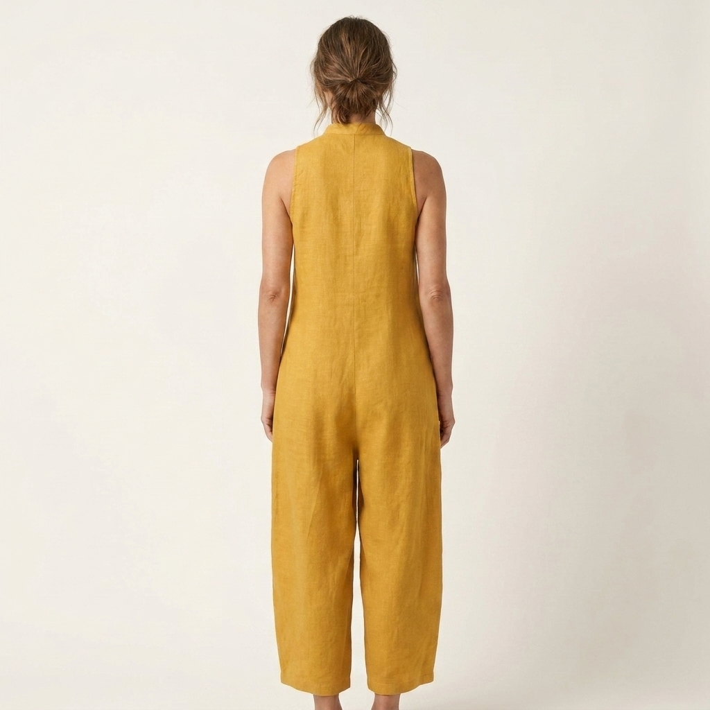 Luciana | Sleeveless Linen-Blend Jumpsuit