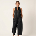 Luciana | Sleeveless Linen-Blend Jumpsuit