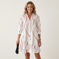 Rita | Abstract Print Shirt Dress