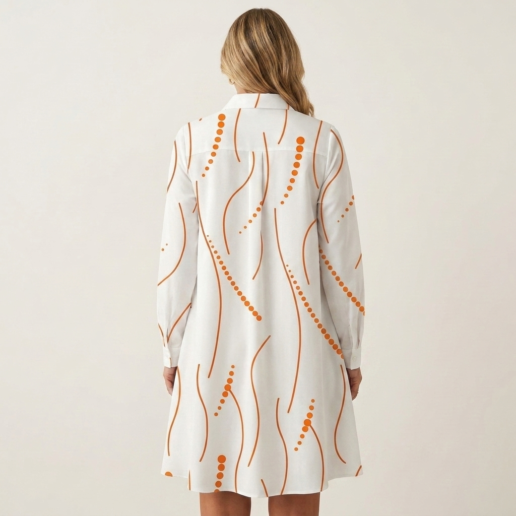 Rita | Abstract Print Shirt Dress