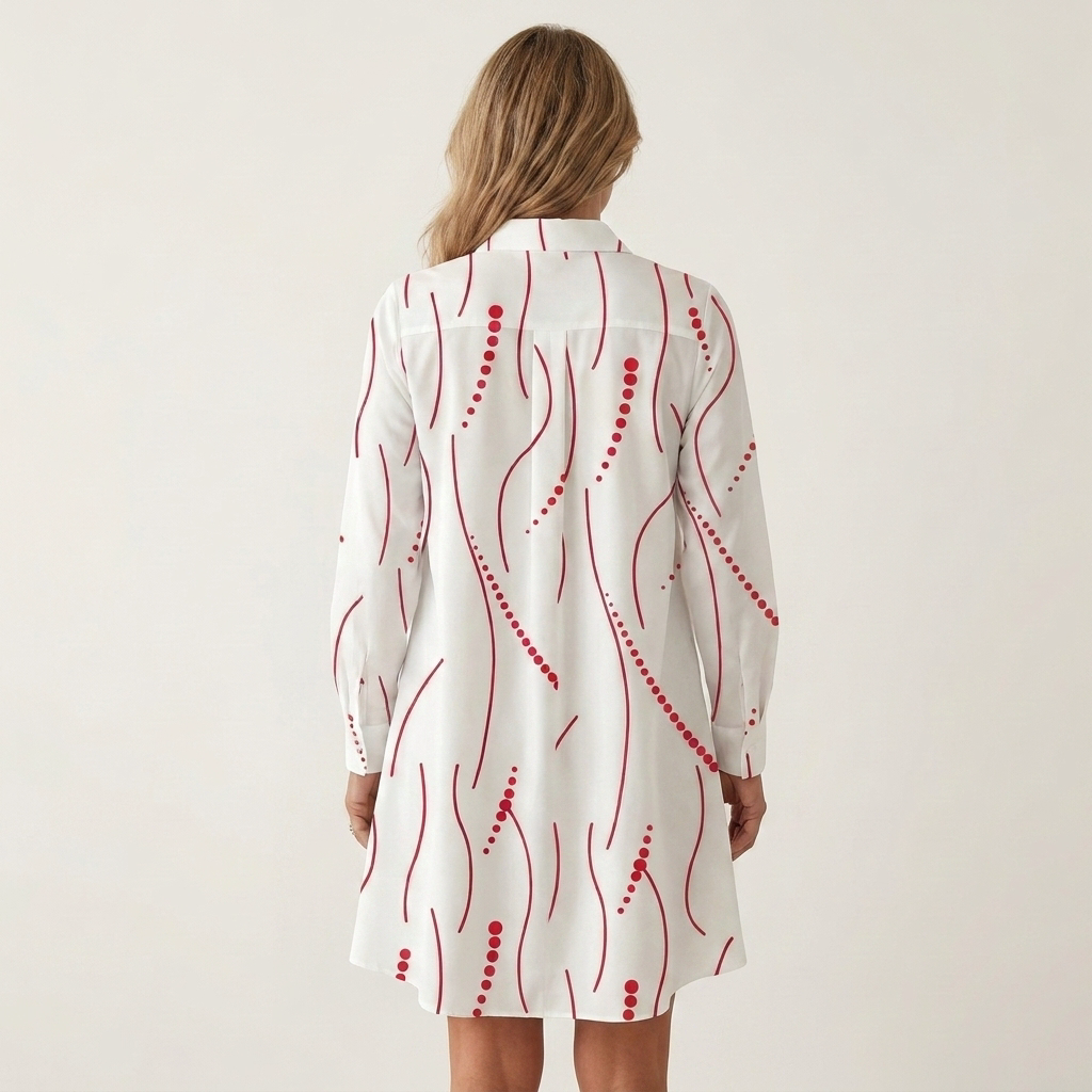 Rita | Abstract Print Shirt Dress