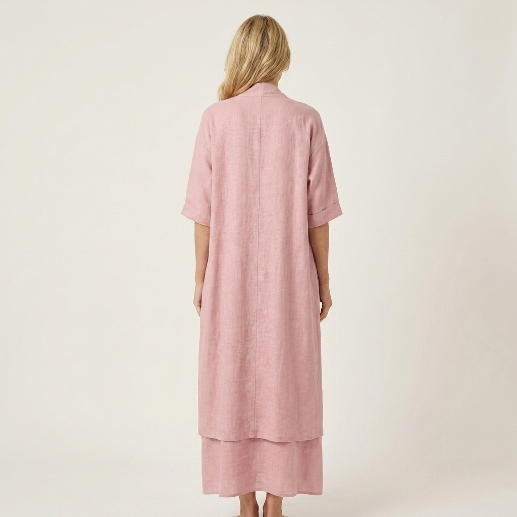 Firenzia | Two-Piece Cotton Tank Dress and Long Duster Set
