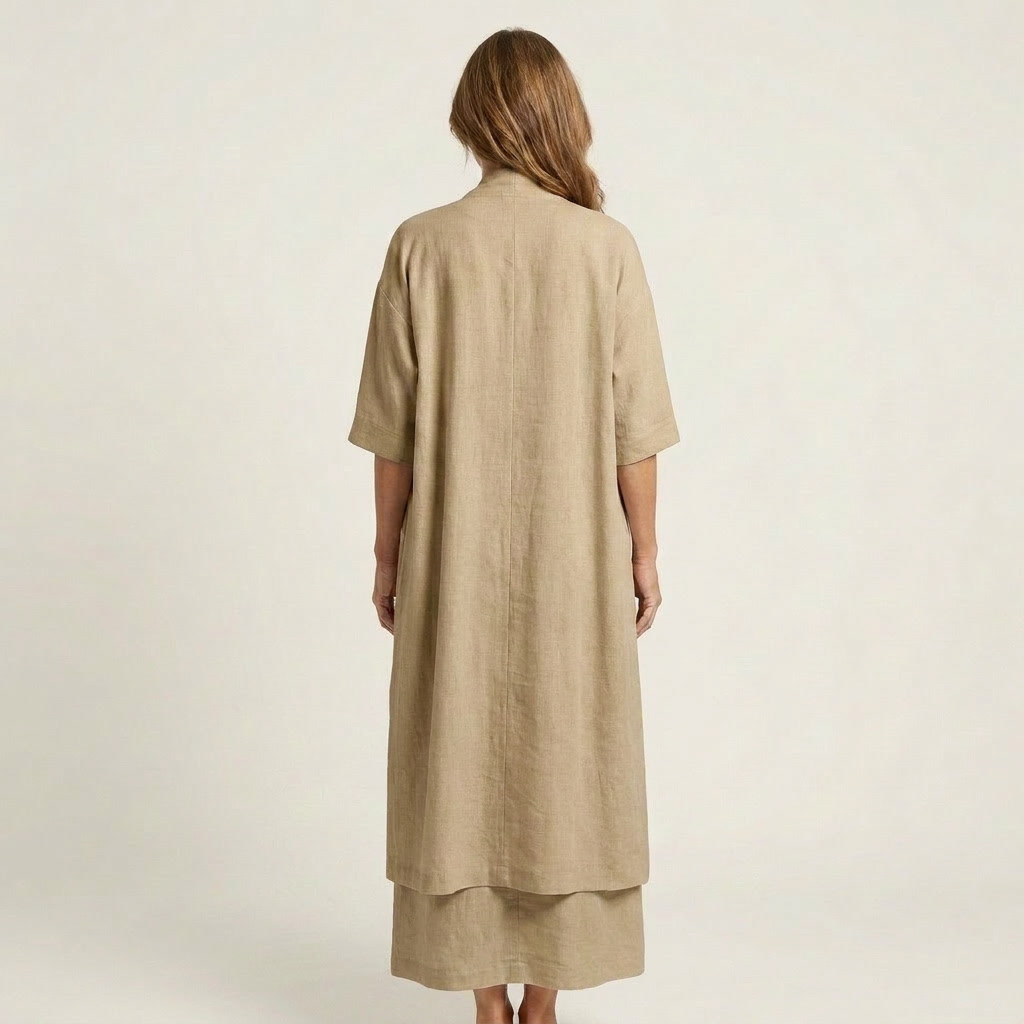 Firenzia | Two-Piece Cotton Tank Dress and Long Duster Set
