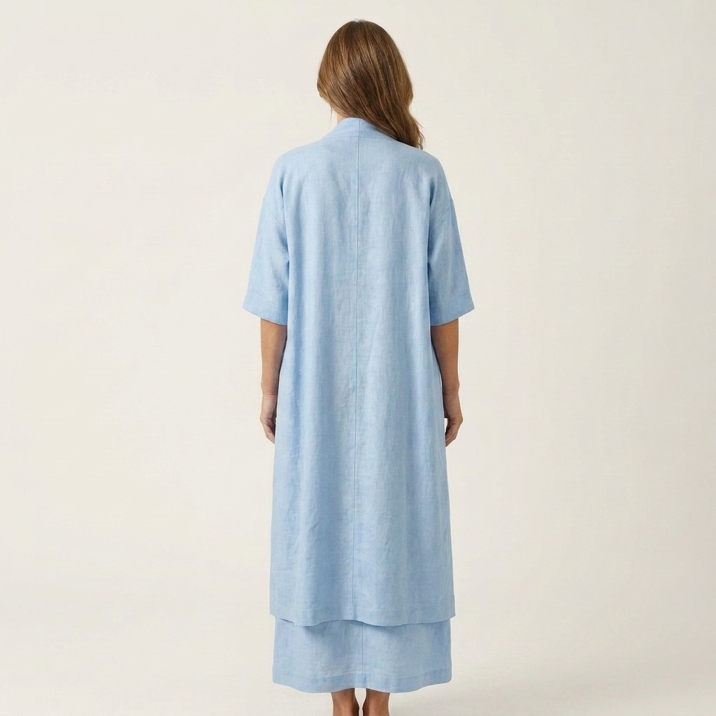 Firenzia | Two-Piece Cotton Tank Dress and Long Duster Set