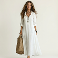 Mariam | Lightweight Maxi Dress With Floral Embroidery