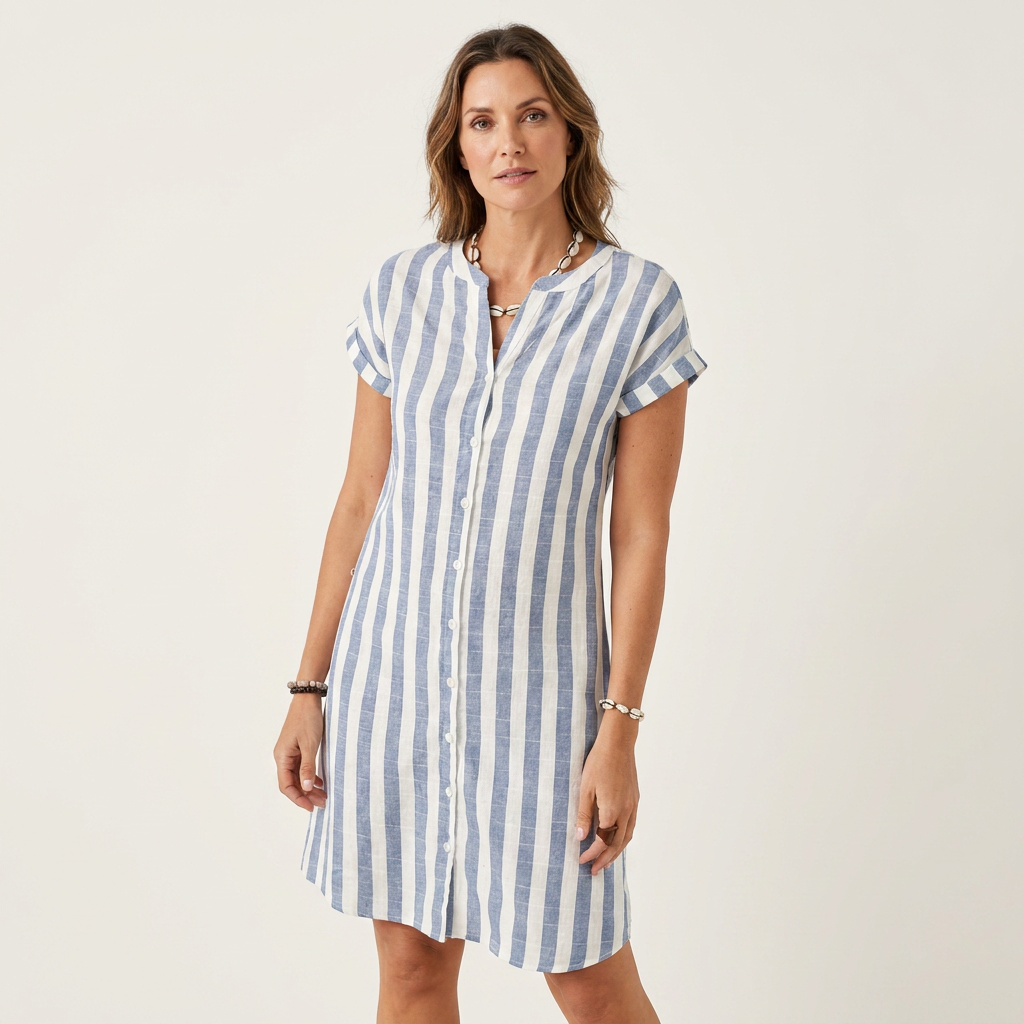 Rumila | Linen-Cotton Shirt Dress