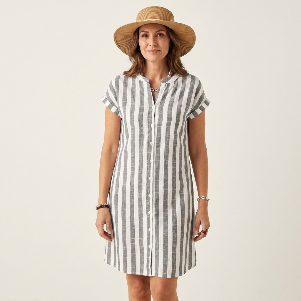 Rumila | Linen-Cotton Shirt Dress