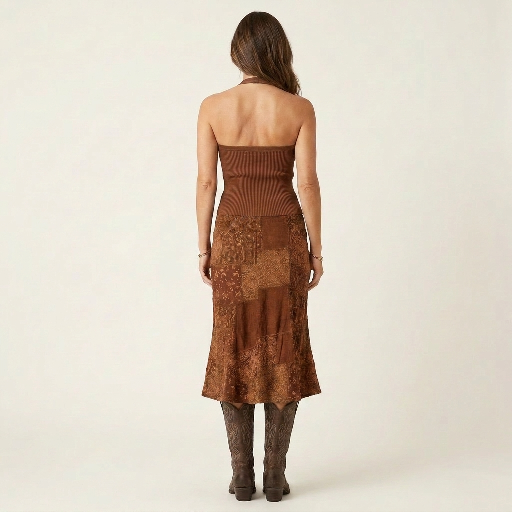 Lony | Ribbed Knit Dress with Racerback Bodice