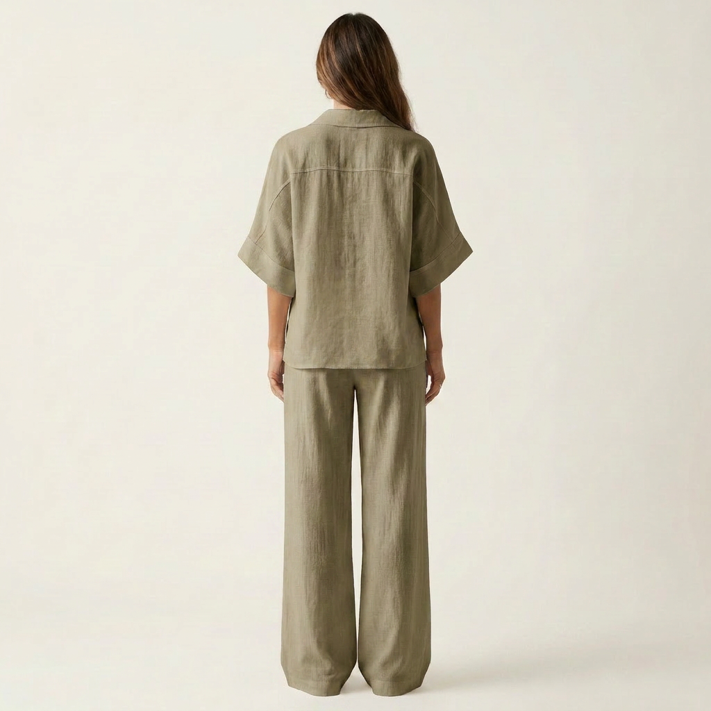 Eriola | Cotton-Blend Gauze Two-Piece Set