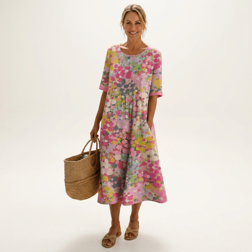 Celea | Cotton-Blend Midi Dress