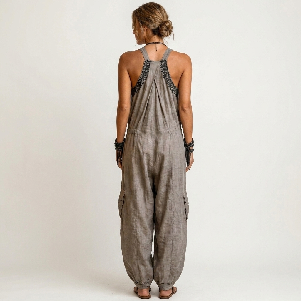 Rimala | Cotton-Linen Boho Jumpsuit