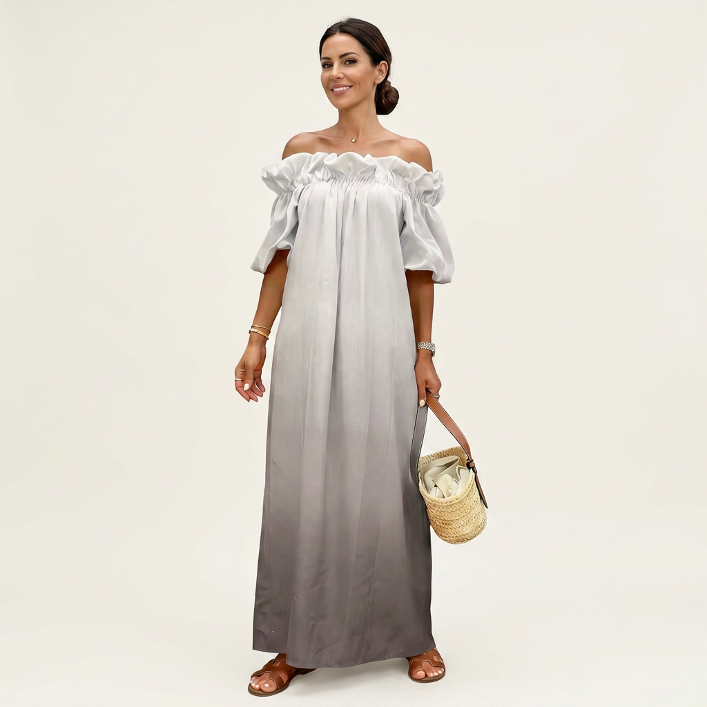 Lyona | Cotton-Blend Off-Shoulder Maxi Dress