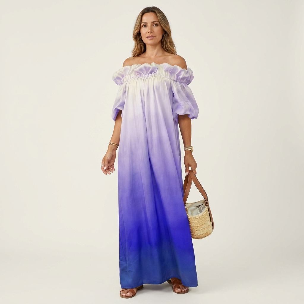 Lyona | Cotton-Blend Off-Shoulder Maxi Dress