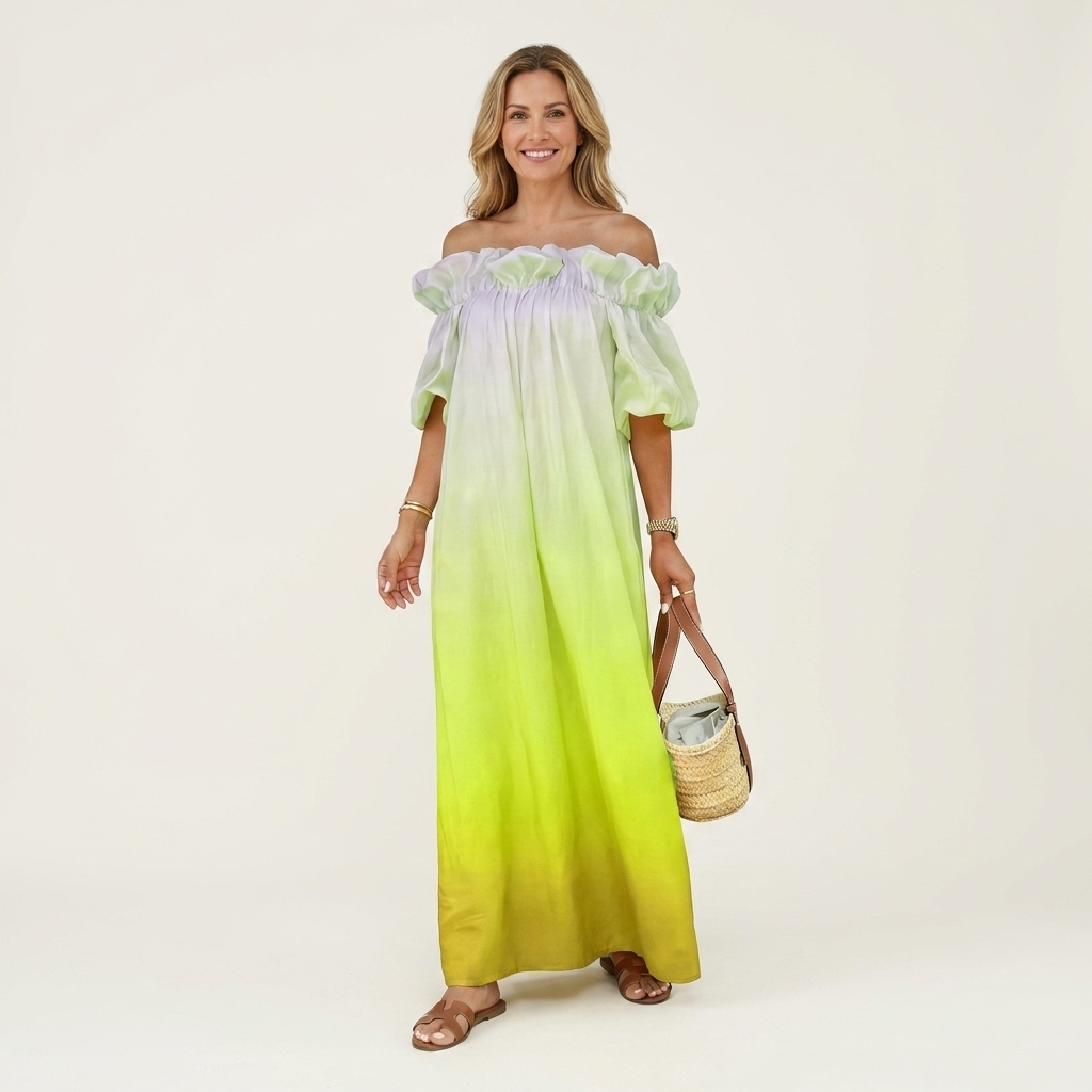 Lyona | Cotton-Blend Off-Shoulder Maxi Dress