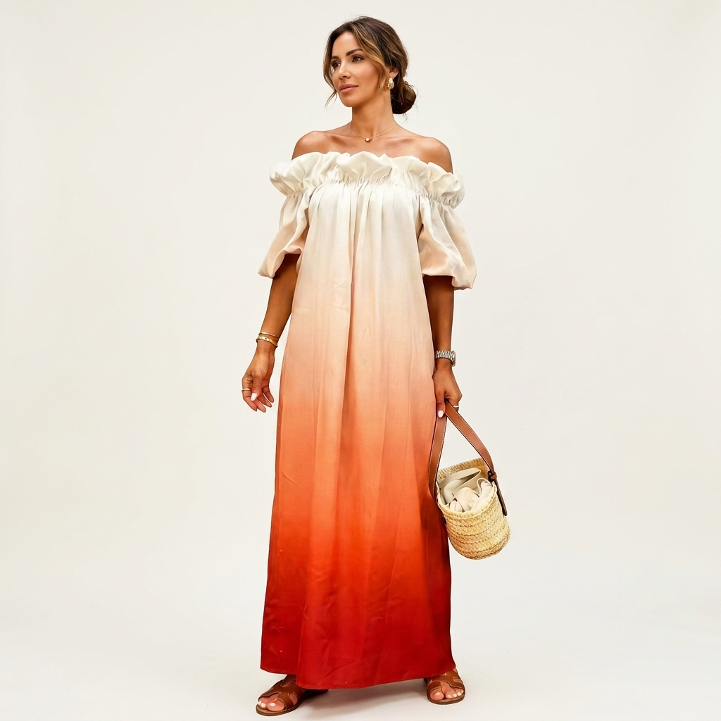Lyona | Cotton-Blend Off-Shoulder Maxi Dress