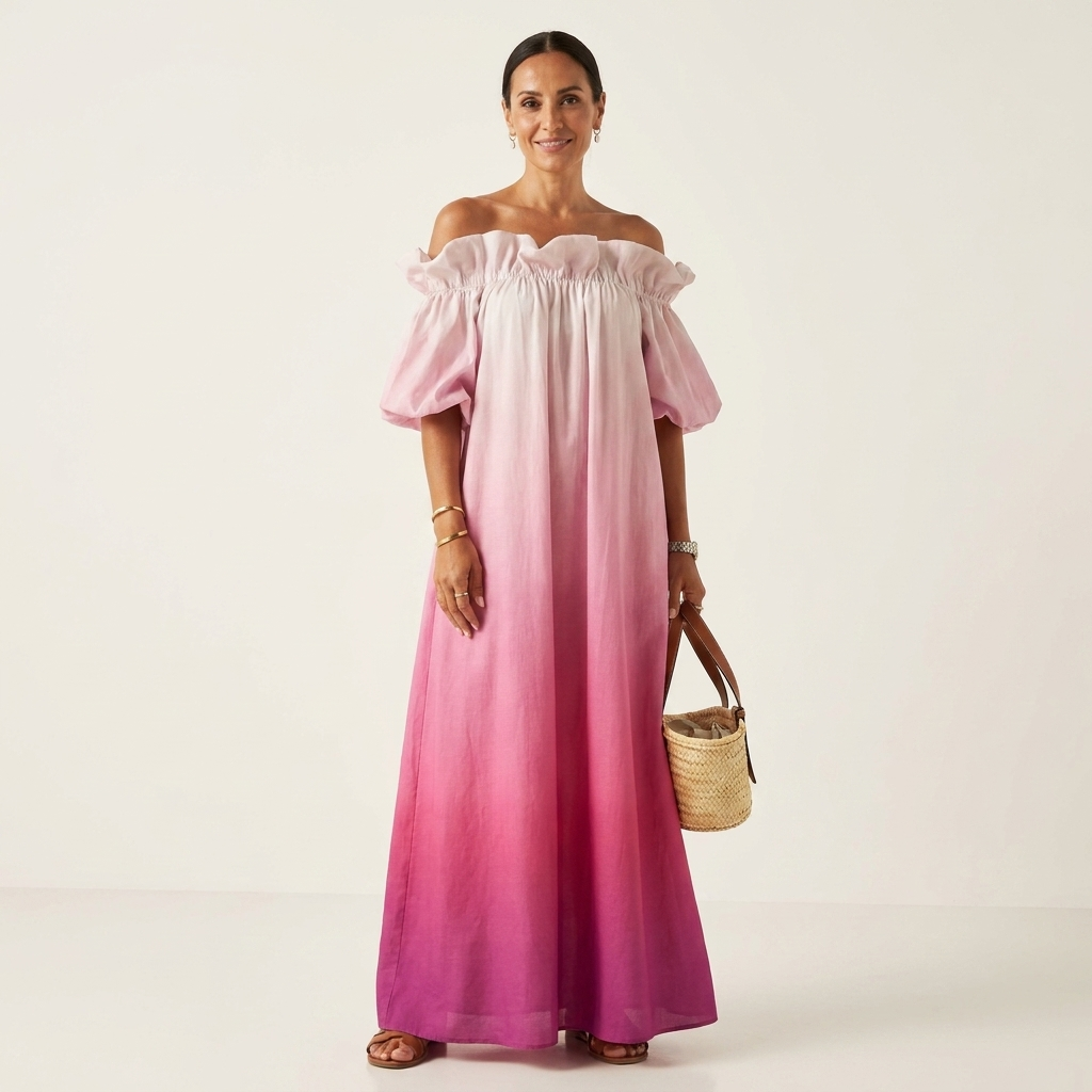 Lyona | Cotton-Blend Off-Shoulder Maxi Dress