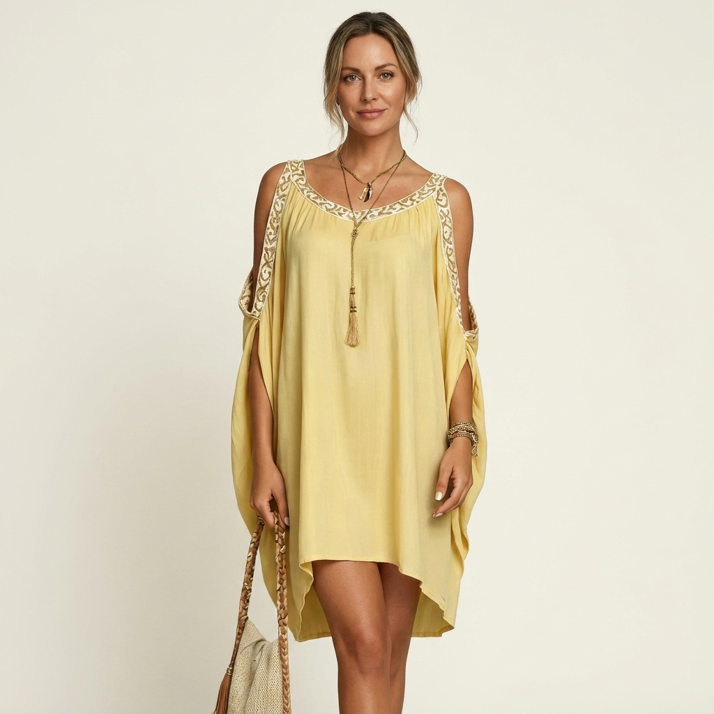 Kenaya | Cotton-Blend Tunic Dress