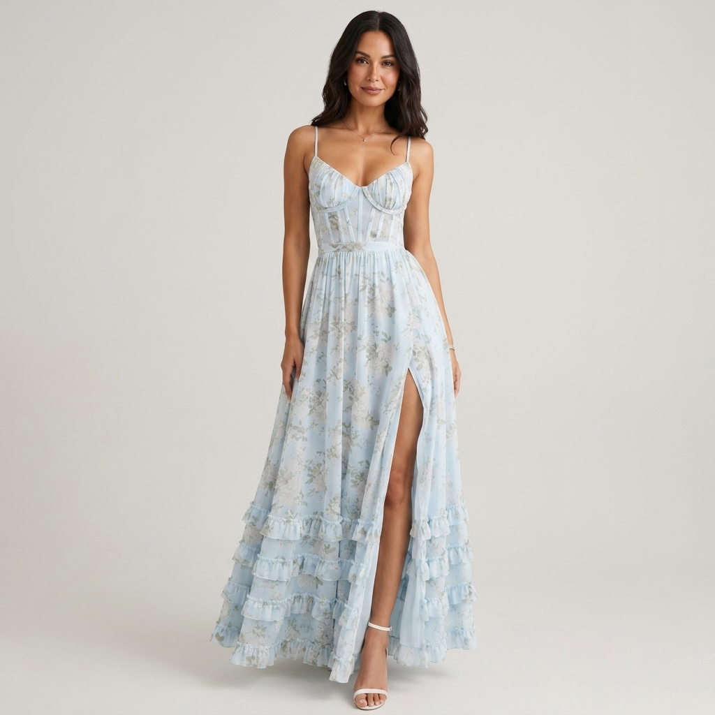 Violetta | Chiffon Floral Maxi Dress