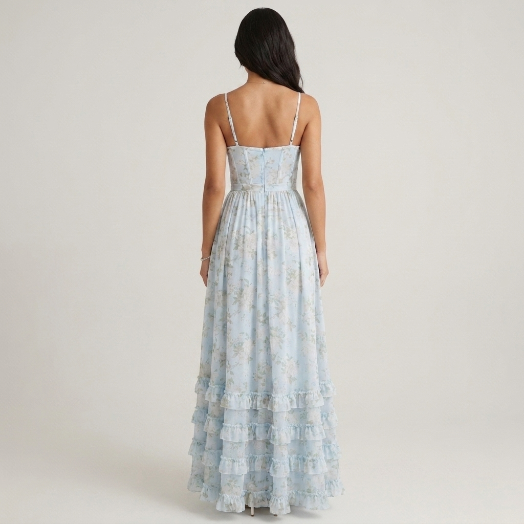 Violetta | Chiffon Floral Maxi Dress