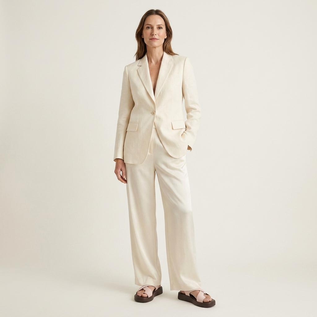 Jenny | Crossover Leather-Look Flatform Sandal With Ankle Buckle