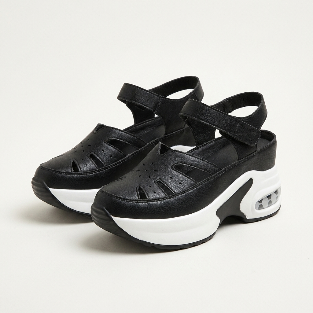 Mimi | Orthopedic Platform Sandal With Cutout Upper