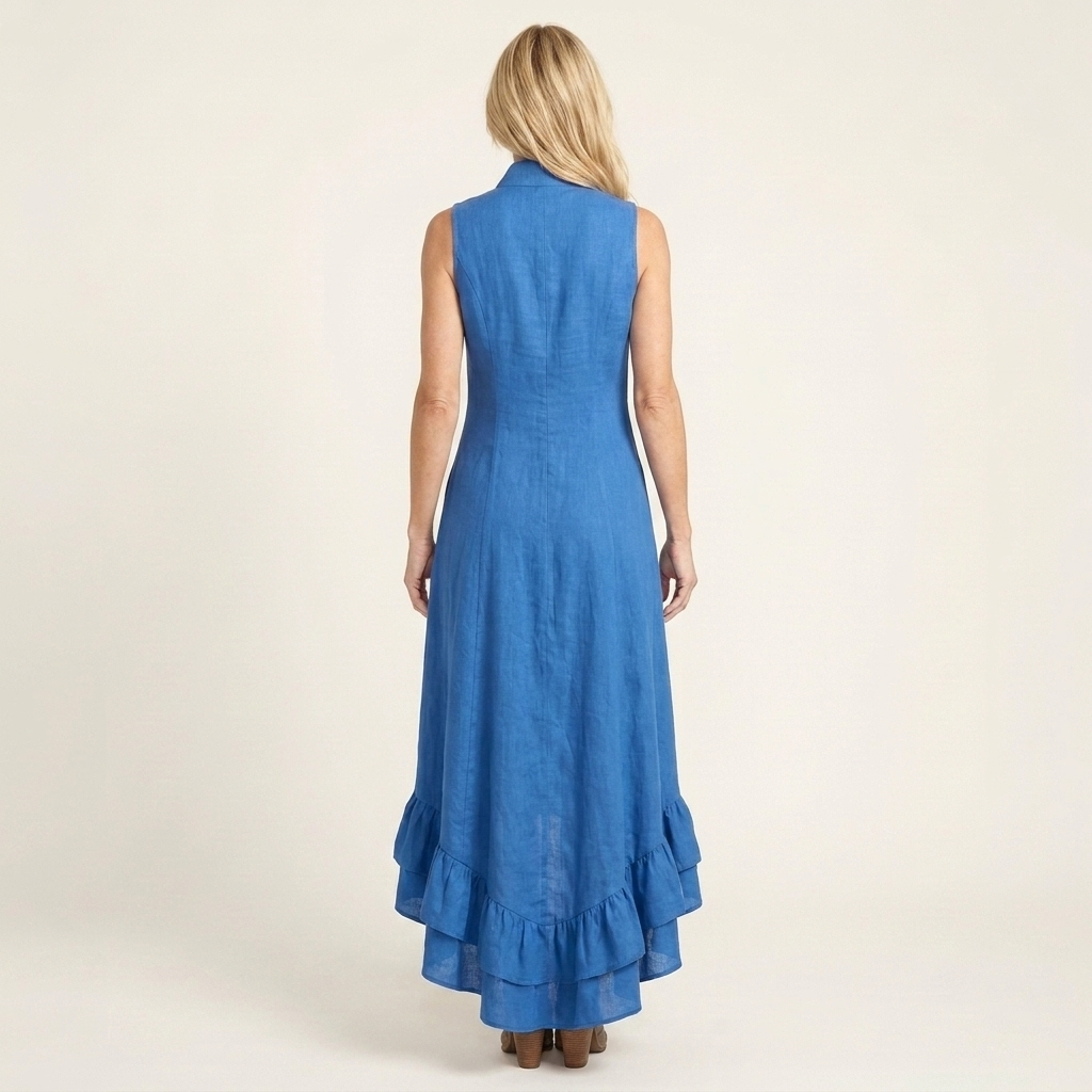 Gabby | Sleeveless High-Low Ruffle Dress