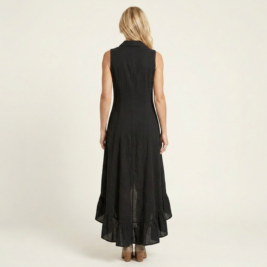 Gabby | Sleeveless High-Low Ruffle Dress