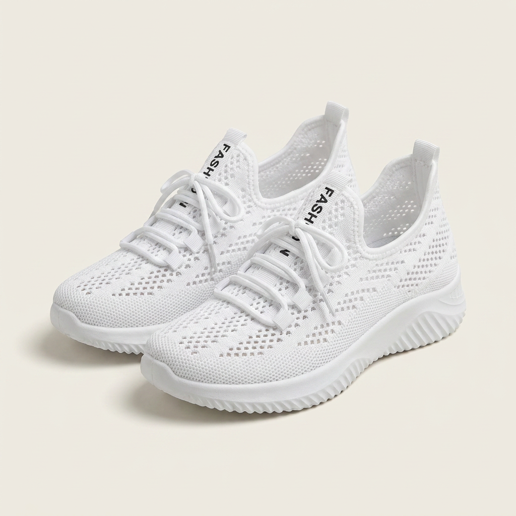 Kira | Breathable Mesh Lace-Up Sneaker With Orthopedic Cushioned Sole