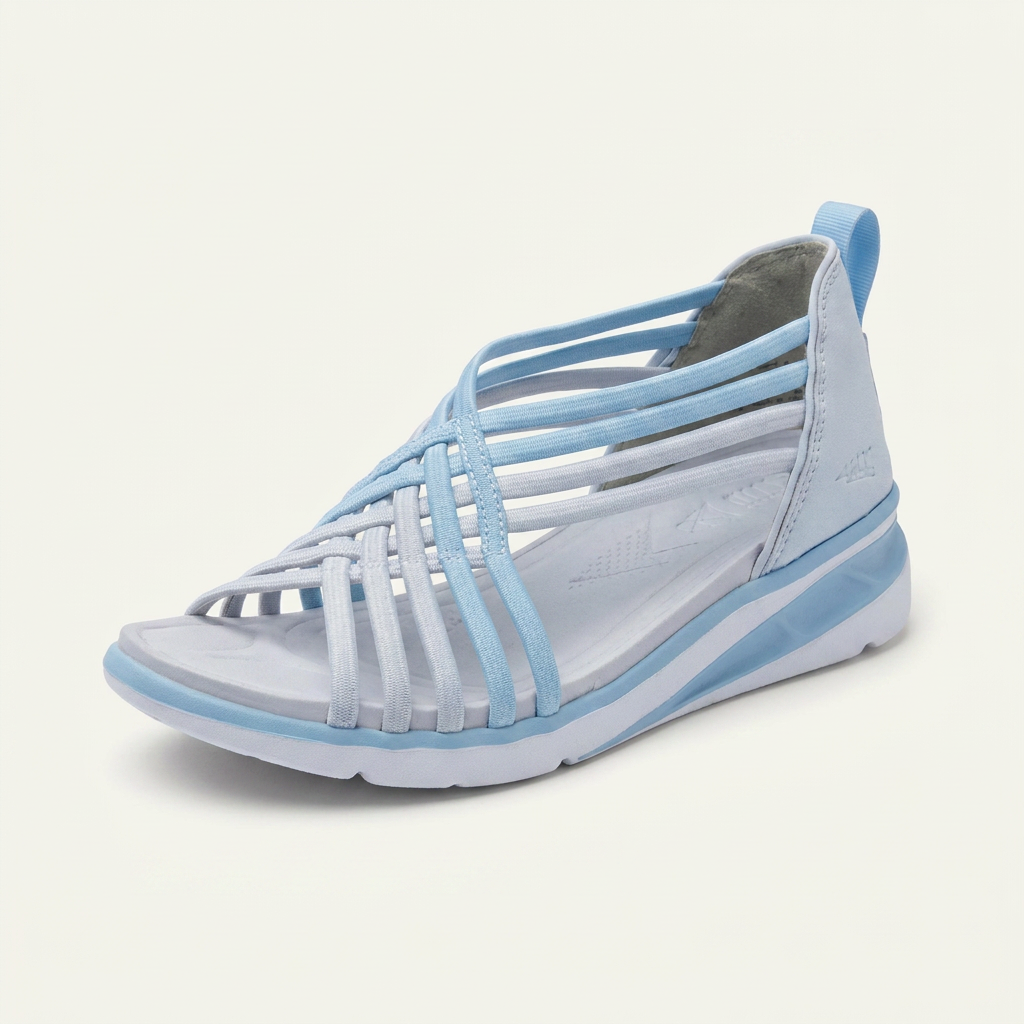 Sarah | Multi-Strap Elastic Gladiator Sandal With Cushioned Sole