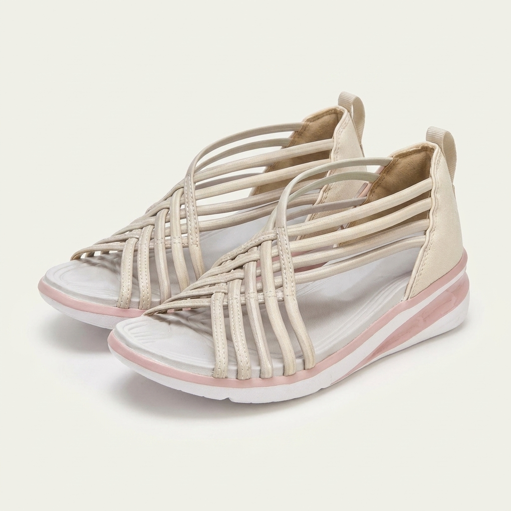 Sarah | Multi-Strap Elastic Gladiator Sandal With Cushioned Sole