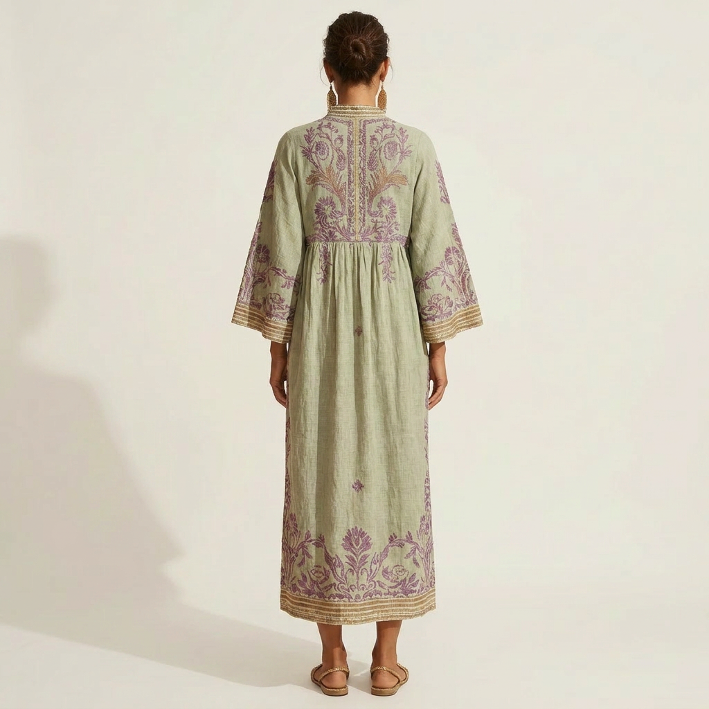 Jamila | Embroidered Boho Maxi Dress