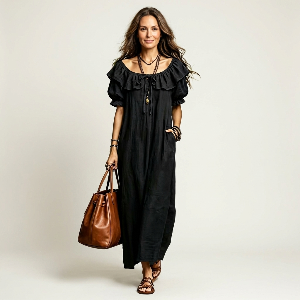 Monique | Ruffle Off-Shoulder Maxi Dress