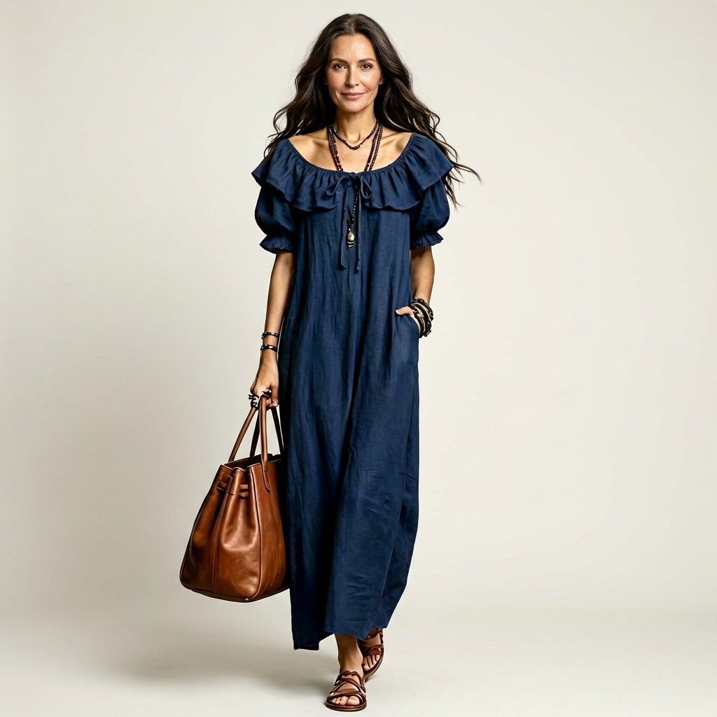 Monique | Ruffle Off-Shoulder Maxi Dress