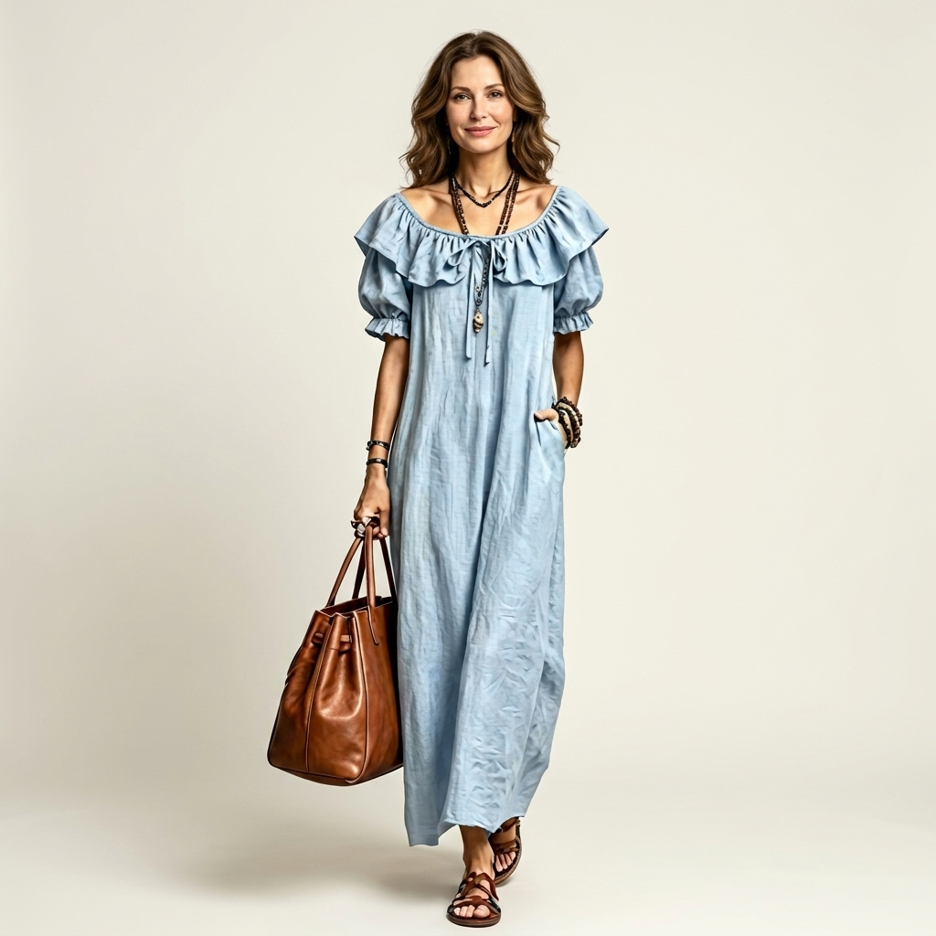 Monique | Ruffle Off-Shoulder Maxi Dress