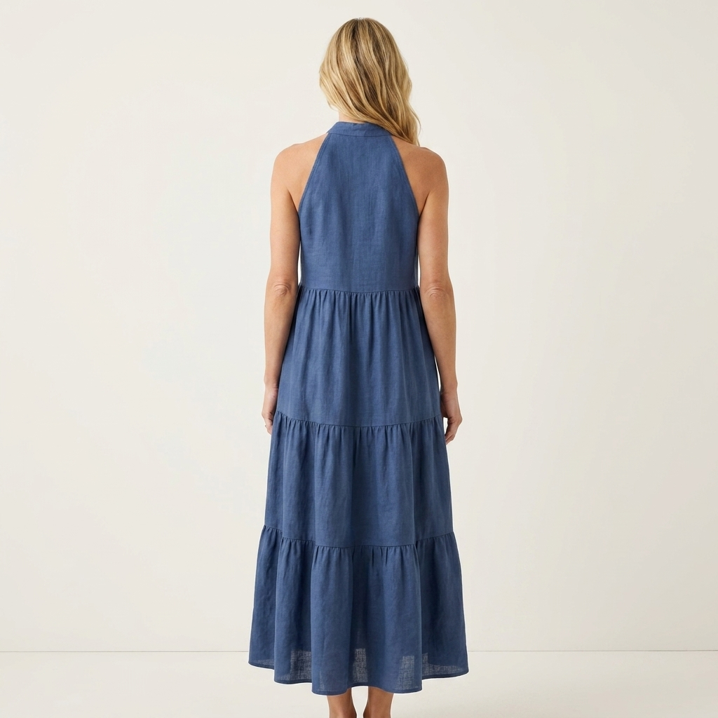 Mariella | Halter Neck Tiered Maxi Dress
