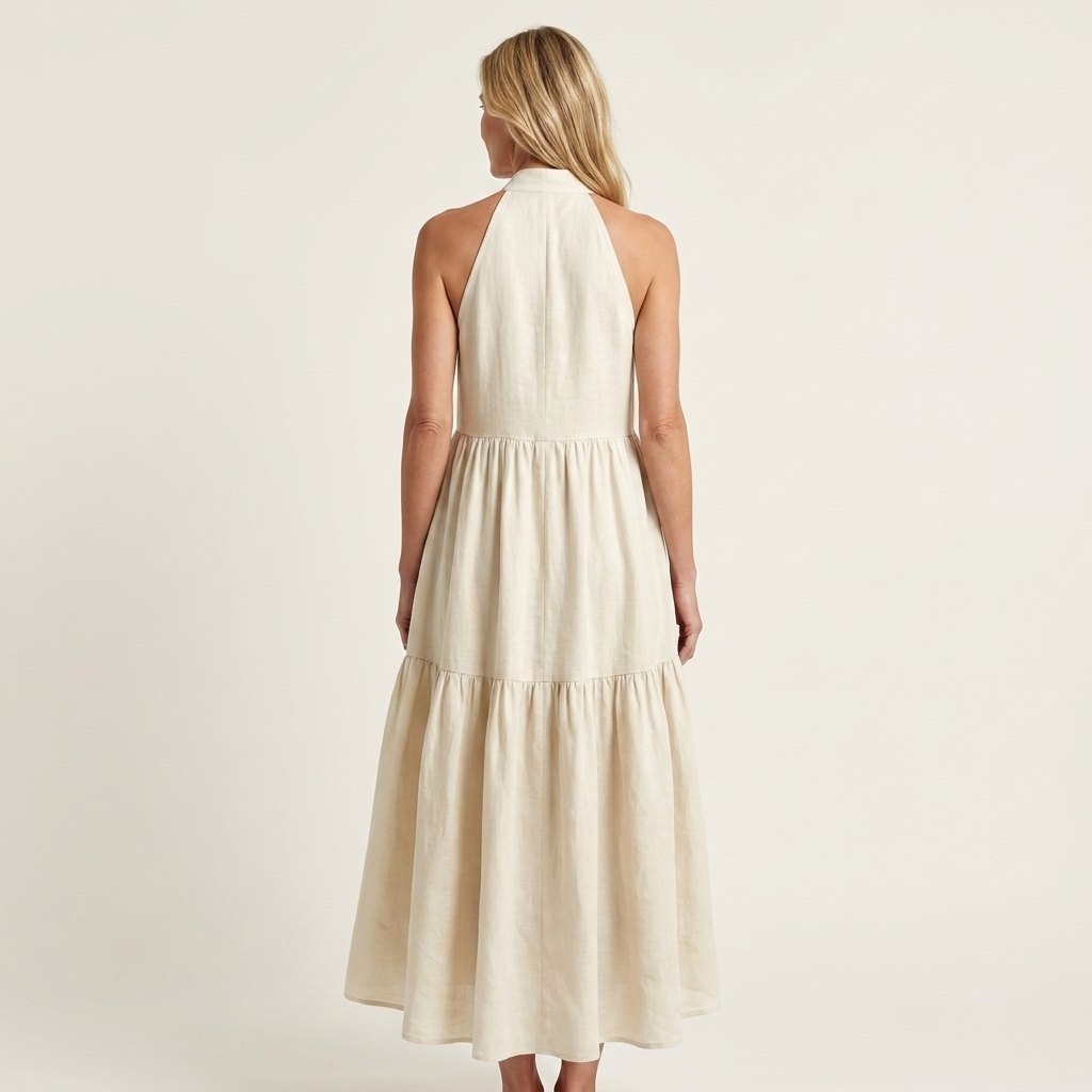 Mariella | Halter Neck Tiered Maxi Dress