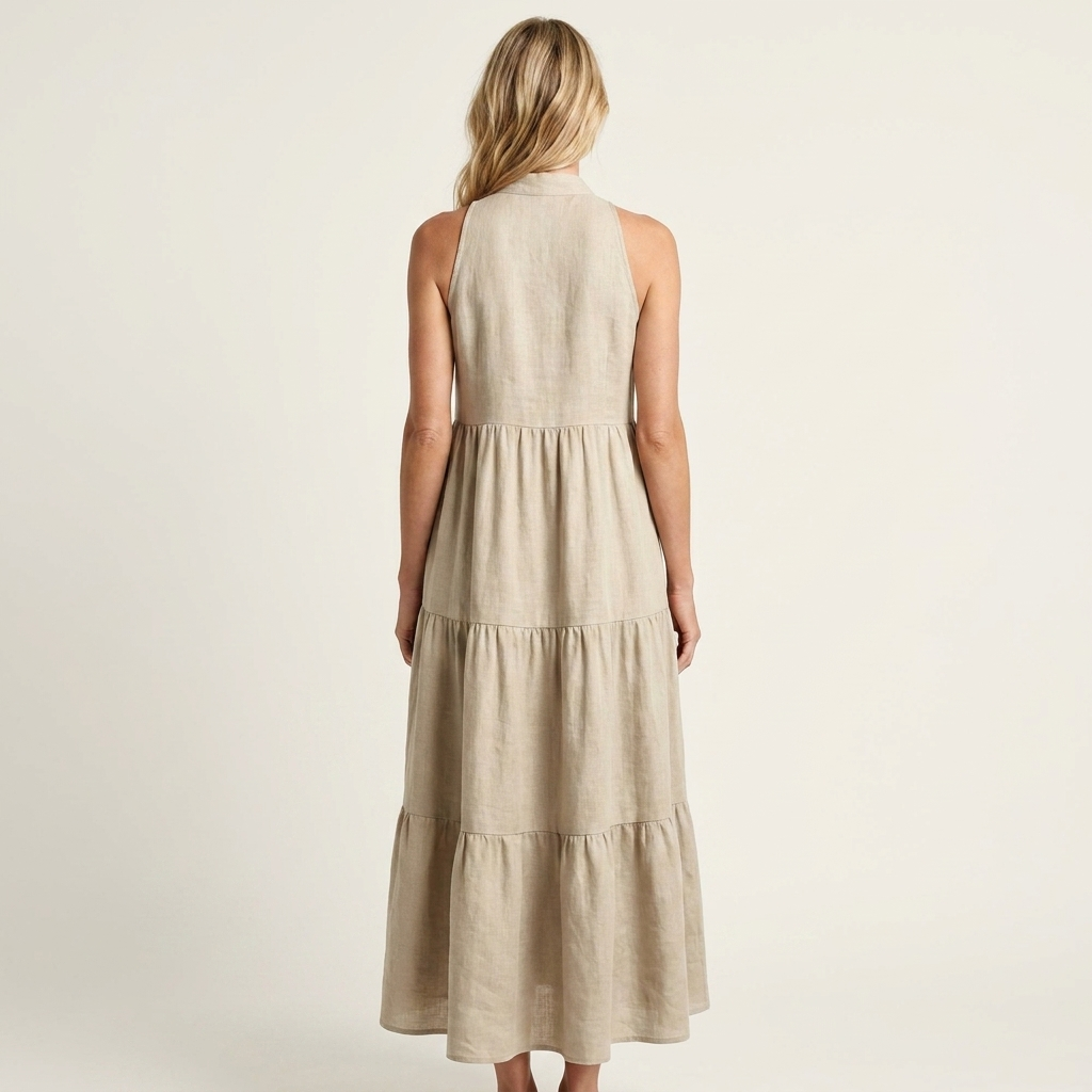 Mariella | Halter Neck Tiered Maxi Dress