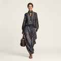 Nayra | Paisley Print Long-Sleeve Top & Harem Pants Two-Piece Set