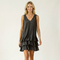 Emily | V-Neck Triple Ruffle Mini Dress